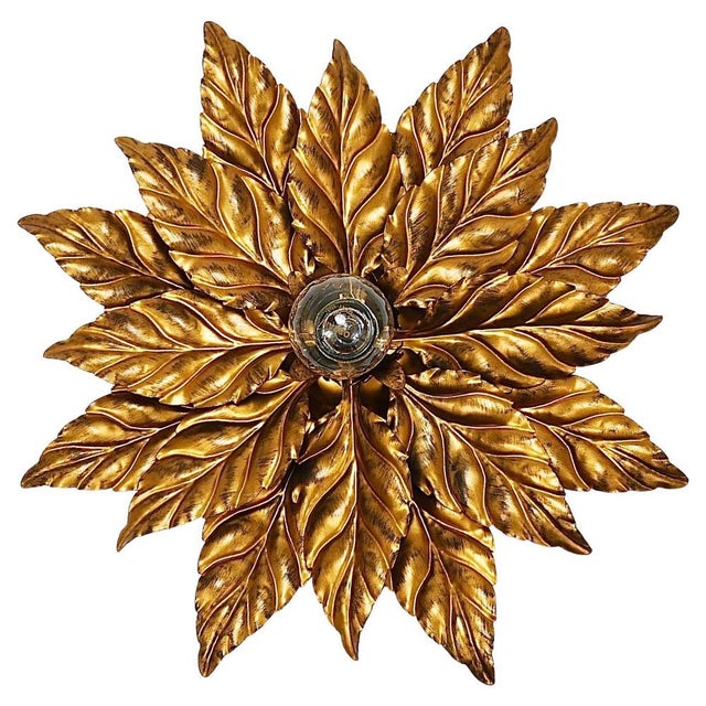 Hollywood Regency Florentine Wall Light in Gilt Metal by Hans Kögl, 1980s For Sale - Image 16 of 16