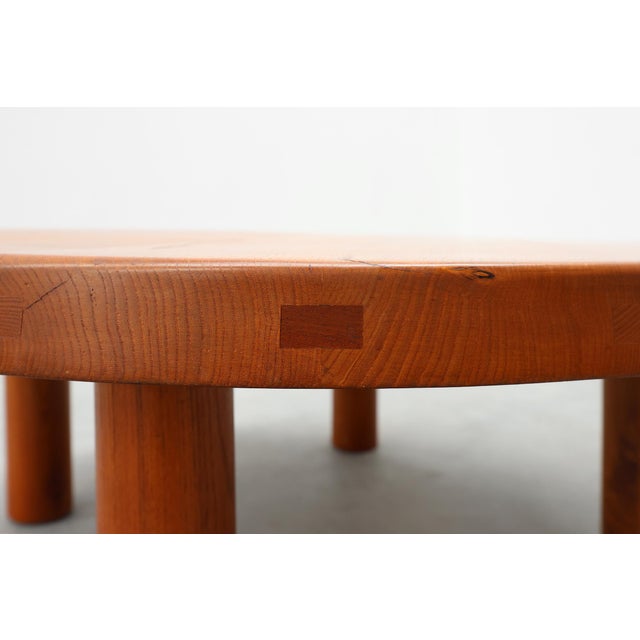 France / 1976 / coffee table / chapo / t02m / elm wood / mid century a striking example of pierre chapo’s masterful...