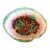 Large Antique Begonia Leaf Majolica Dish For Sale