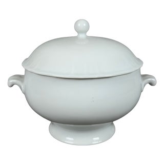 Vegetable Soup Tureen in White Porcelain by Richard Ginori For Sale