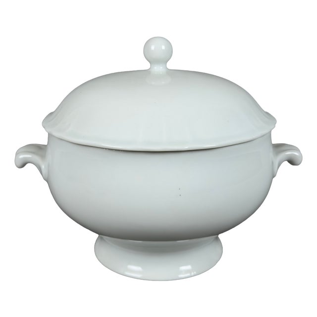 Vegetable Soup Tureen in White Porcelain by Richard Ginori For Sale