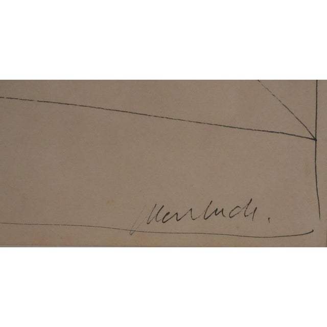 Modern Claude Weisbuch, The Violin in Motion, Original Ink Drawing For Sale - Image 3 of 7