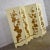 Wood Hollywood Regency to Art Deco Folding Screen Four Panel Painted Off White With Floral Embossed Design For Sale - Image 7 of 13