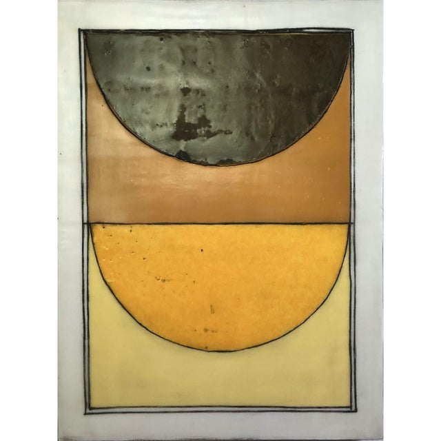 Pink Original Encaustic Mixed Media Installation by Gina Cochran - 9 Panels - "And Away We Go" For Sale - Image 8 of 11
