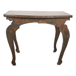 John Wheatman Custom Copper Top Table With Antique Legs For Sale