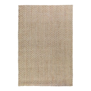 Basket Weave Natural/Bleach Jute Rug 2x3 For Sale
