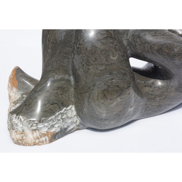 Stone Modernist Nude Female Carved Granite Sculpture by Charlotte Lees For Sale - Image 7 of 7