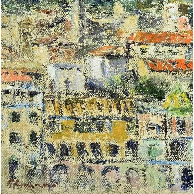 Oil on canvas realized by Pino Romanò (1934) in 1990s. Hand signed. Titled on rear. Excellent condition. This piece is...