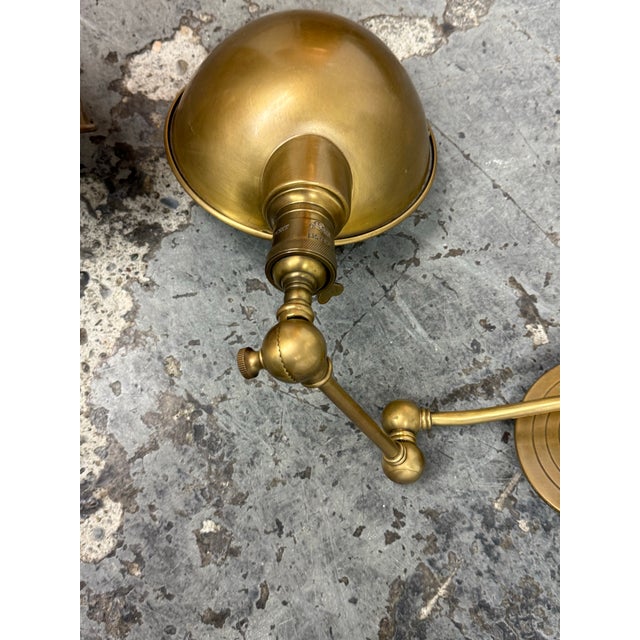 Brass E. F. Chapman for Visual Comfort Signature Boston SLG Swing Arm Sconces, Pair For Sale - Image 8 of 12