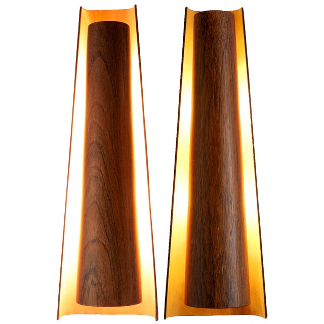 Conical Teak Wall Lamp by Henning Wind-Hansen for Voss, 1960 For Sale