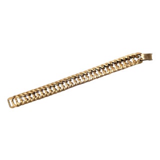 Vintage 1970s Signed Napier Goldtone Link Bracelet For Sale