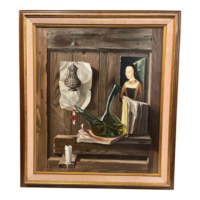 Vintage French Tromp l'Oeil For Sale
