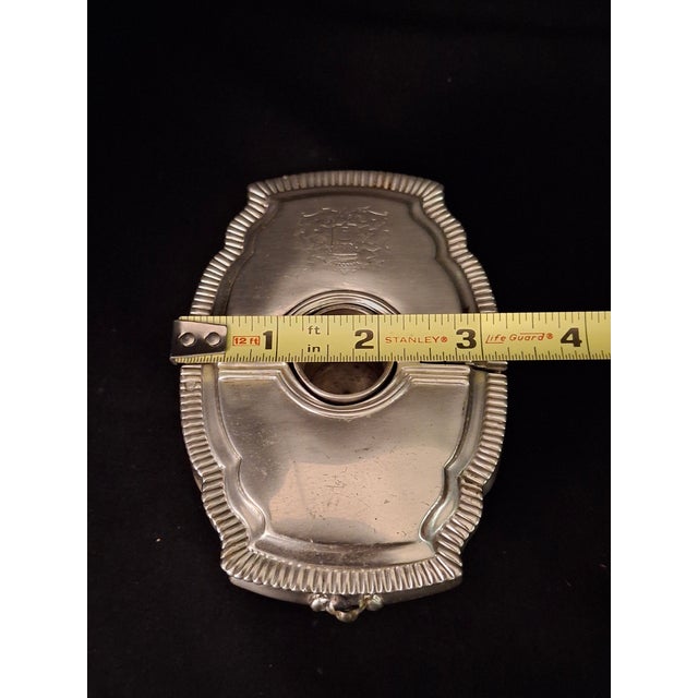 Vintage Silver Plated Havdalah Compendium Spice Box Candle Holder Lions Crest 344 For Sale - Image 4 of 18