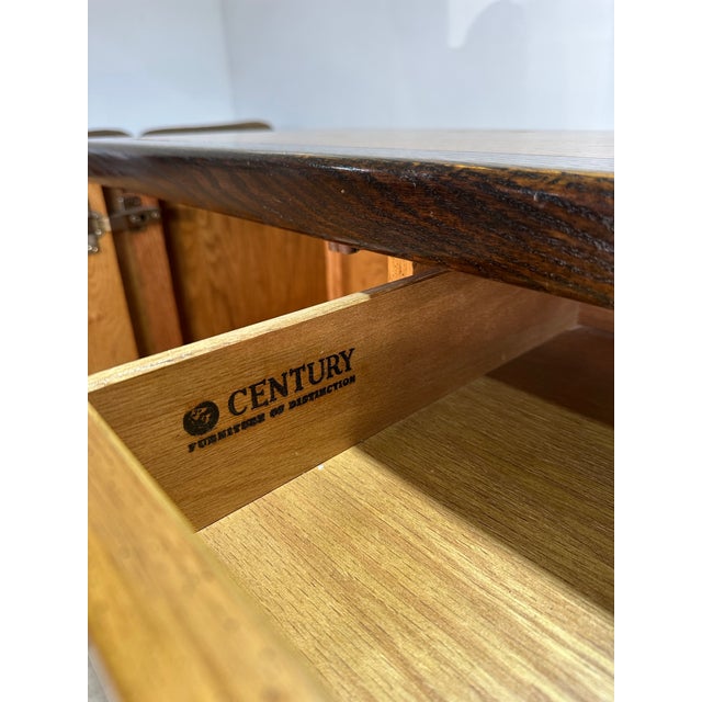 Tan 1970s Mid Century Burlwood Credenza by Century Furniture For Sale - Image 8 of 11