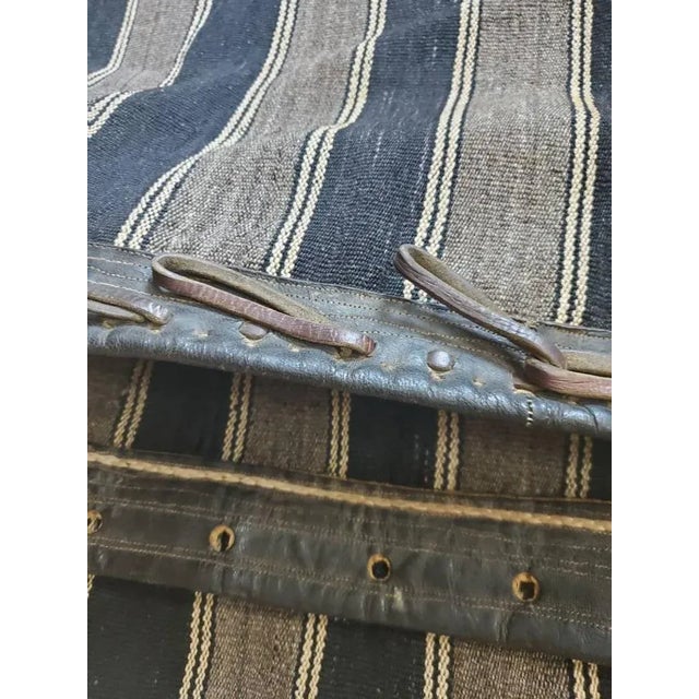 Vintage Turkish Kilim Kelim Leather Camel Saddle Bag For Sale In Dallas - Image 6 of 11