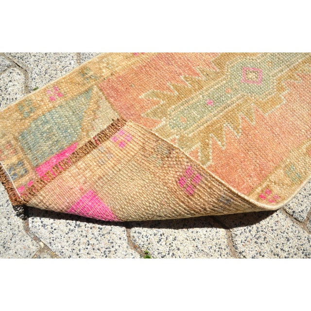 1960s Vintage Orange Oushak Rug For Sale - Image 5 of 6