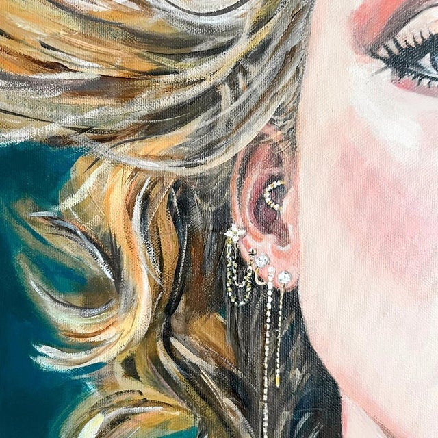 Textile YB, Marilyn Sunkissed, Acrylic on Canvas, Framed For Sale - Image 7 of 11
