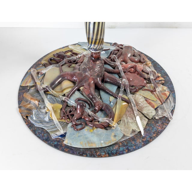 Mid-Century Art Glass Hand Blown Sculpture, Unsigned For Sale - Image 10 of 16