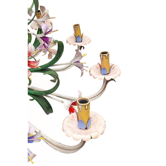 Florentine Chandelier with Twelve Lights, 1970s For Sale - Image 4 of 7