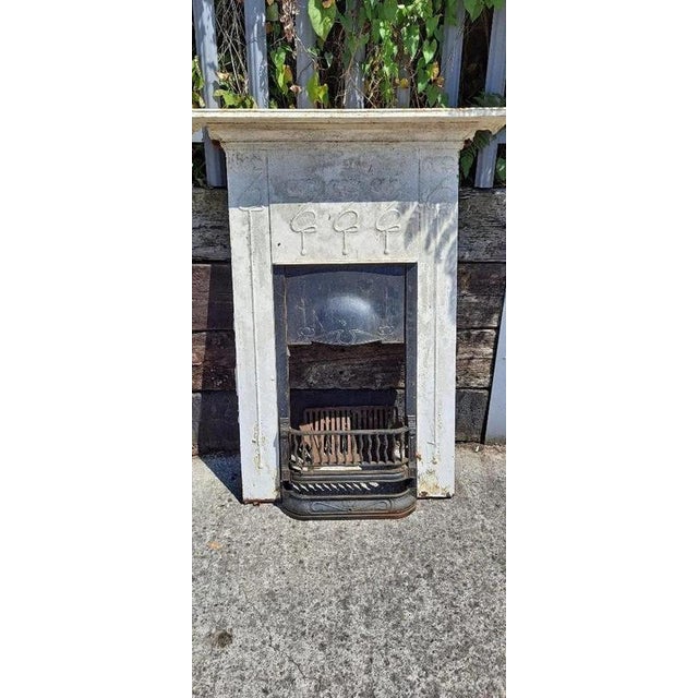 Art Nouveau Cast Iron Combination Fireplaces, Set of 2 For Sale - Image 3 of 10