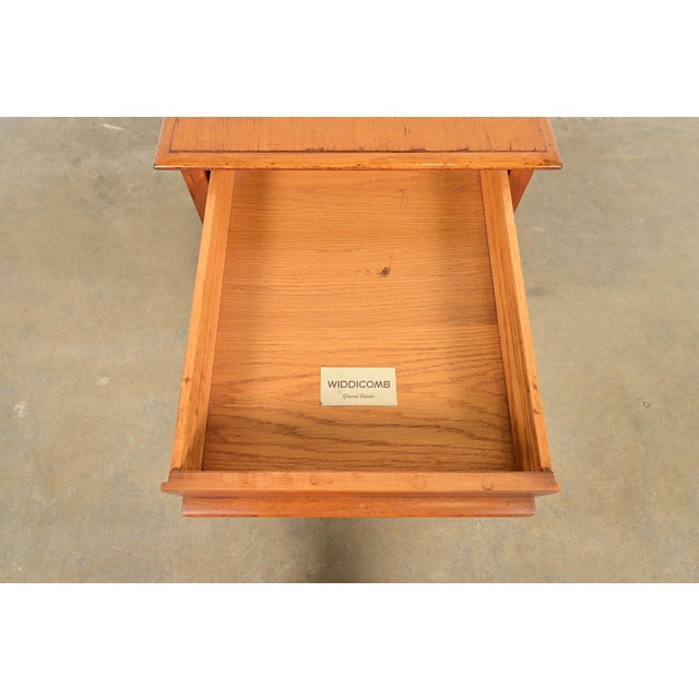 Brown T. H. Robsjohn-Gibbings for Widdicomb Walnut Two-Tier Nightstand or Side Table, 1950s For Sale - Image 8 of 13
