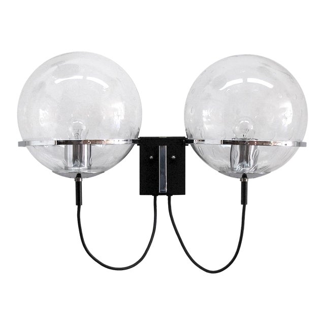 Double Globe Wall Light by Raak, 1960 For Sale