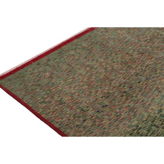 1960s Vintage Zeki Müren Rug in Green With Polychromatic Geometry - By Rug & Kilim For Sale - Image 5 of 7