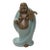Joyful Laughing Buddha Light Celadon Robe Ceramic Coin Bat Ru Yi Figure For Sale