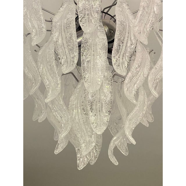 2020s Contemporary Leafes Murano Glass Chandelier in Vintage Style For Sale - Image 5 of 13