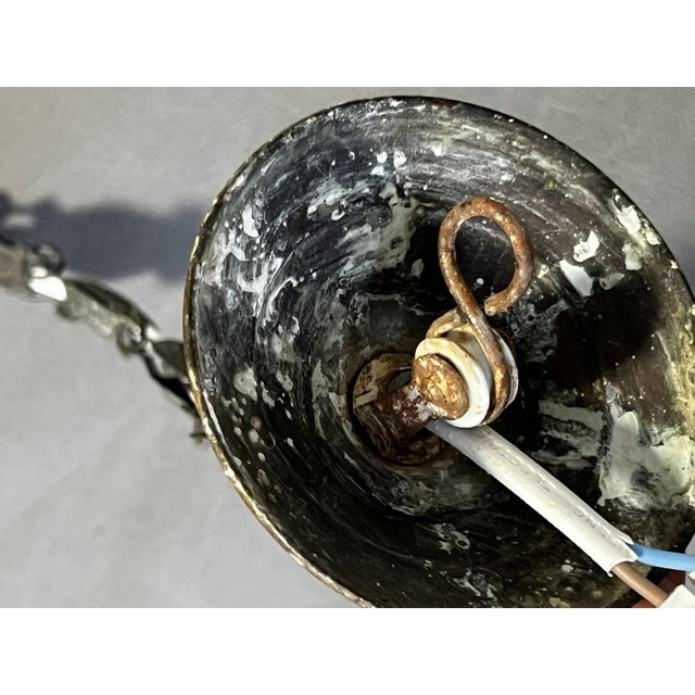 Art Deco Ceiling Lamp in Hexagonal Opaline, 1925 For Sale - Image 6 of 11