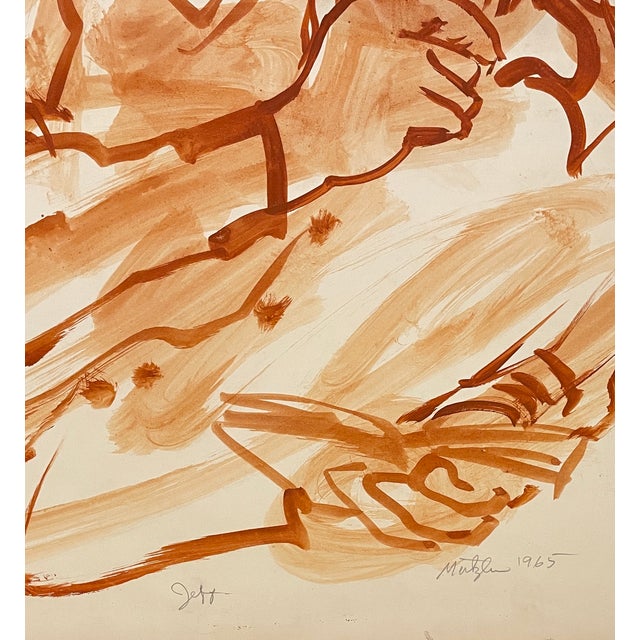 1963 watercolor of a male figure from the estate of Northwest School artist Neil Meitzler (1930 - 2009). Signed and dated...