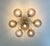 Not Yet Made - Made To Order 21st Century Chamomile Natural Brass Smoky Globe Flush Mount by Fabio LTD For Sale - Image 5 of 6