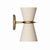 Gable Sconce, Antique Natural Brass with Oyster Shade For Sale In Detroit - Image 6 of 7
