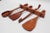 Vintage American Studio Craft Four-Piece Cherrywood Salad Set For Sale - Image 12 of 12