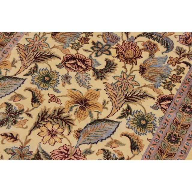Shabby Chic 1990's Pak-Persian Ivory/Pink Wool Rug - 3'0'' X 5'0'' For Sale - Image 4 of 9