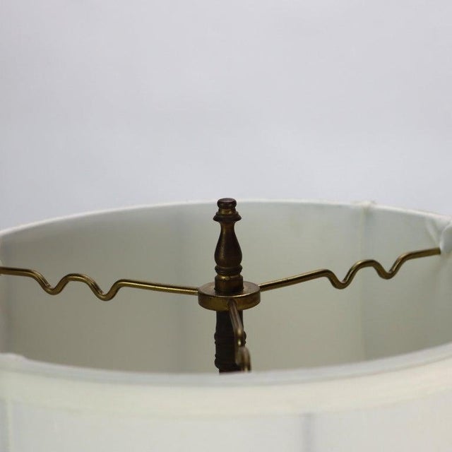 Antique Japanese Bronze & Mixed Metal Figural & Foliate Lamp C1920 For Sale - Image 10 of 10