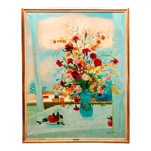 French Modernist Oil Painting 'Lanternes D'amore' by Michel Henry