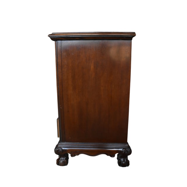 Pair of Drexel Heritage Heirloom Collection Georgian Style Mahogany Nightstands or Chests For Sale - Image 11 of 15