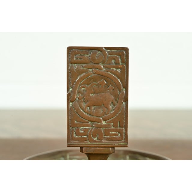 Tiffany Studios New York Zodiac Pattern Bronze Match Box Holder For Sale In South Bend - Image 6 of 12
