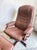 Set of Scandinavian Brown Leather Recliner Lounge Chair with Ottoman, 1990 For Sale - Image 11 of 17
