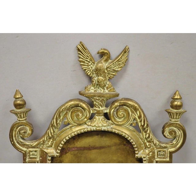 Traditional Antique French Regency Style Cast Brass Bronze Figural Eagle Photo Picture Frame For Sale - Image 3 of 10