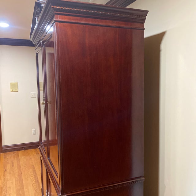 Ultra luxurious entertainment center. Inlaid wood. Beautiful details. Made in late 90’s .