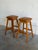 This pair of bar stools features a clean A-frame design with built-in footrests for comfortable seating. The minimalist...