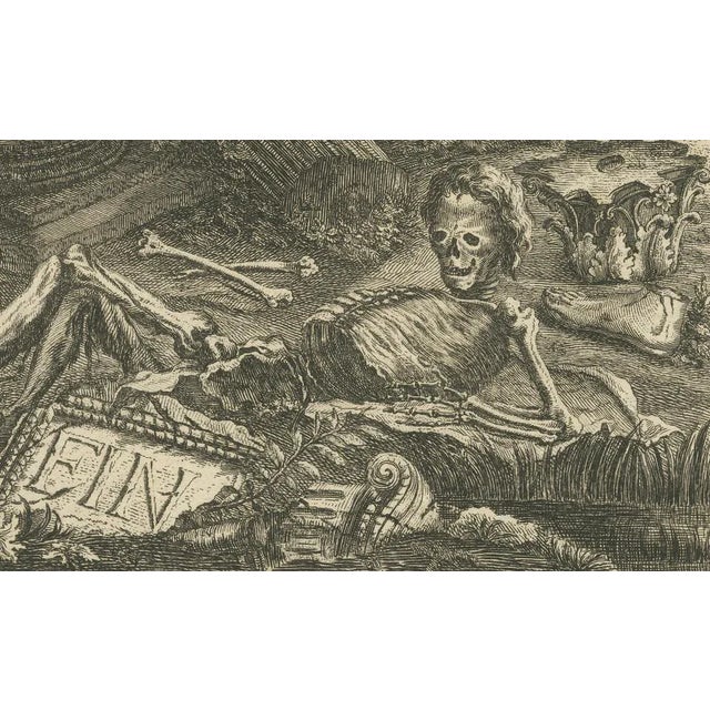 Mid 18th Century Charpentier, Julius Caesar's Ruins and Skeleton, 1757, Engraving For Sale - Image 5 of 8
