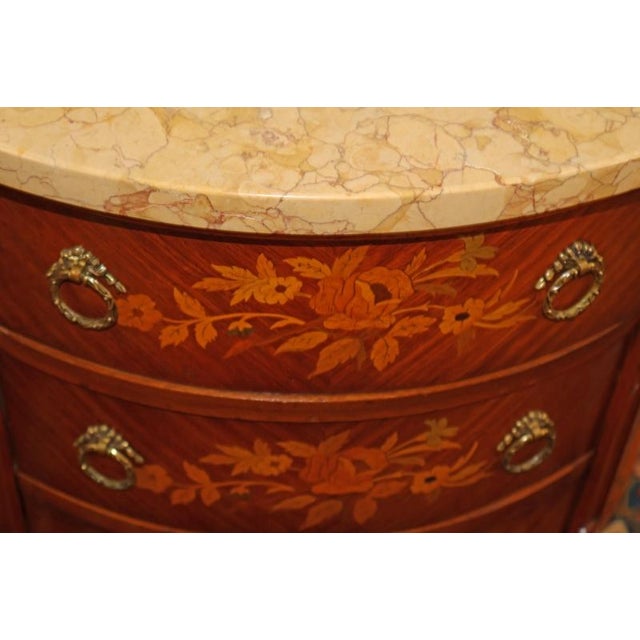 Pair of Early 20th Century Marble Top Louis XV French Style Commode Nightstands For Sale - Image 13 of 15