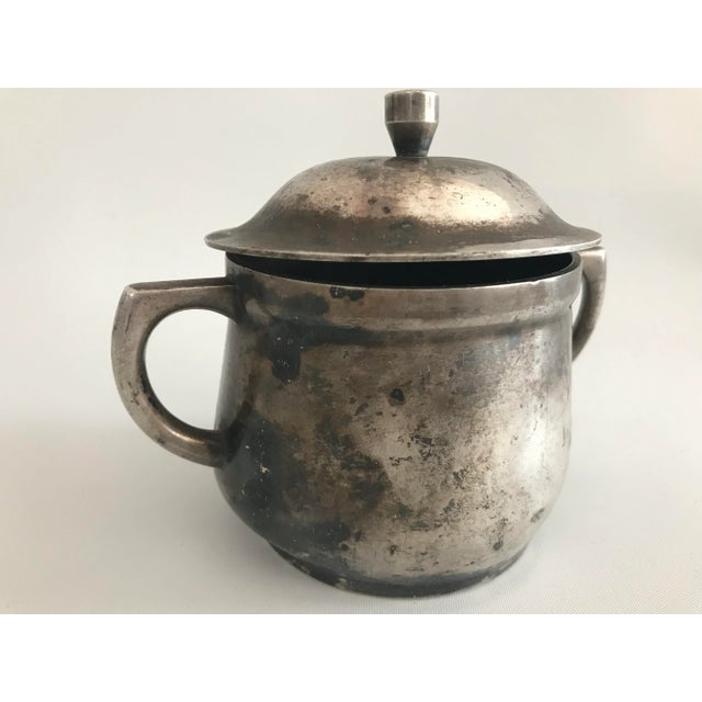 Metal Antique Copper Sugar Bowl For Sale - Image 7 of 11