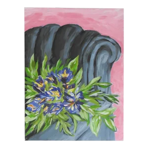 Late 20th Century Impressionist Flowers & Chair Painting