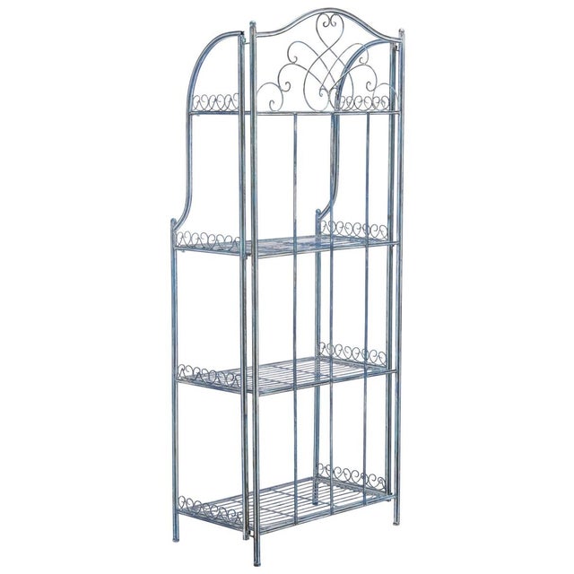 Amaris 4 Tier Shelf - Mossy Blue For Sale - Image 11 of 11