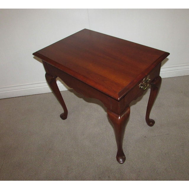 Pennsylvania House Cherry Queen Anne End Table 1 Drawer (a) Chairish