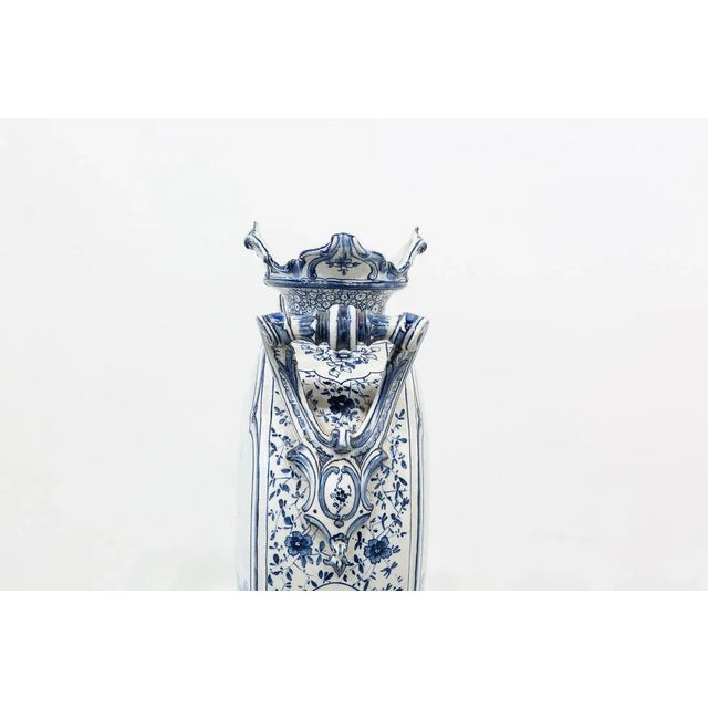 18th Century Dutch Delft Blue Vase For Sale - Image 10 of 12